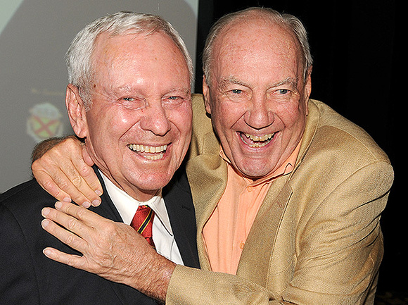 Eddie Merrins (left) and Vickers shared a moment together recently during a celebration honoring Merrins' 50th anniversary as the Head Professional at Bel-Air Country Club.